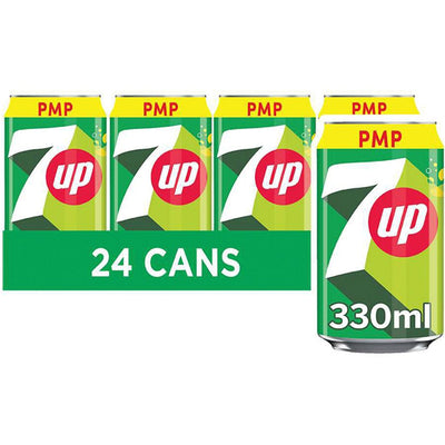 7UP Zero Sugar Free Lemon & Lime Can PMP 330ml