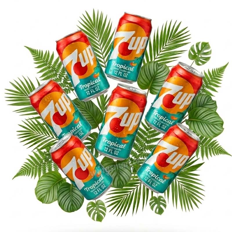 7UP Tropical Soft Drink – Case of 12 x 355ml Cans