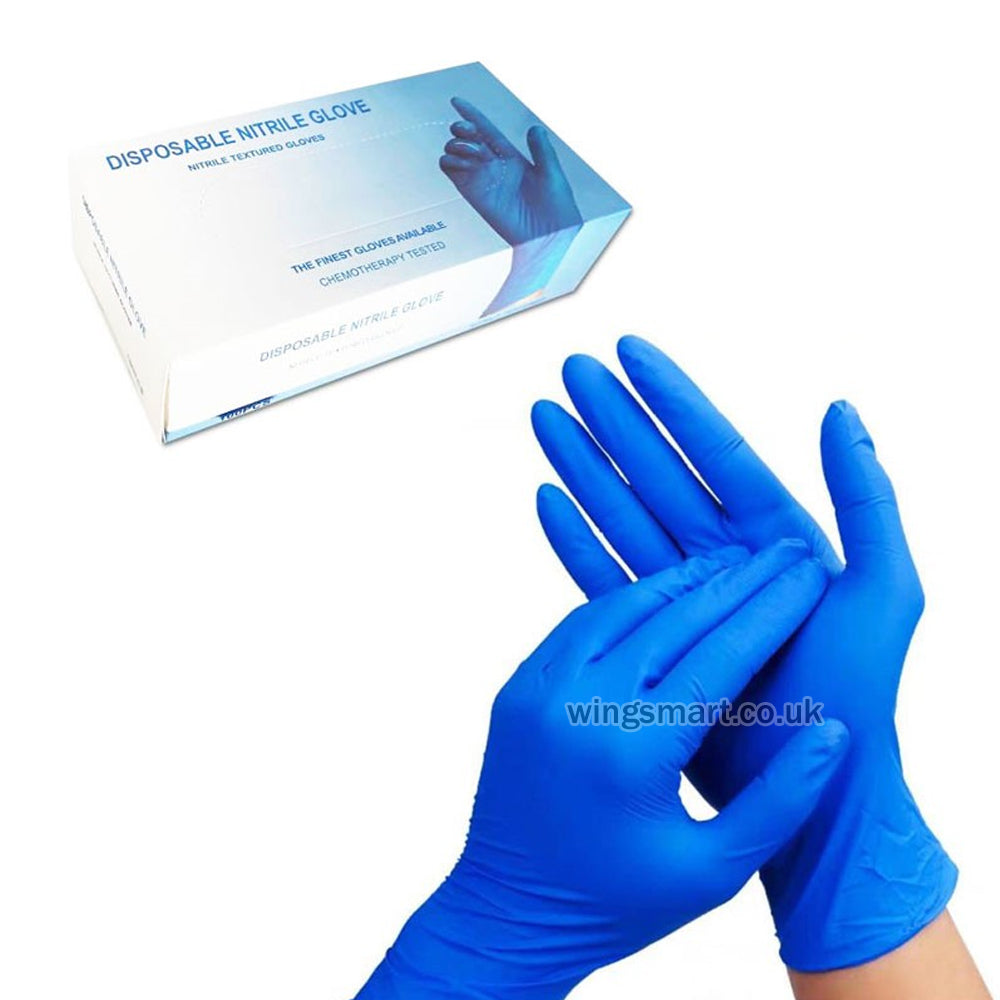 ADORN NITRILE DISPOSABLE GLOVES BLUE LARGE (Pack of 100)