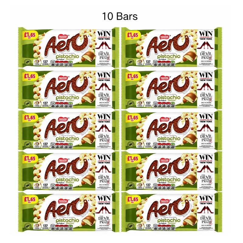 Aero Pistachio Flavour Milk Chocolate Sharing Bar 90g PMP