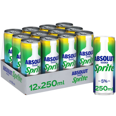 Absolut Vodka & Sprite 250ml (Case of 12)