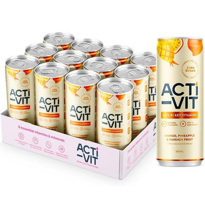 Acti-Vit Tropical Boost Sparkling Water 330ml (Pack of 12)