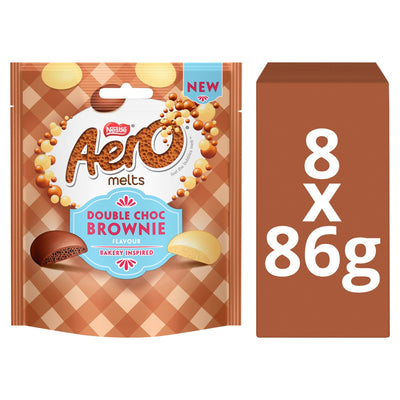 Aero Melts Double Chocolate Brownie Bag 86g(8 Packs)