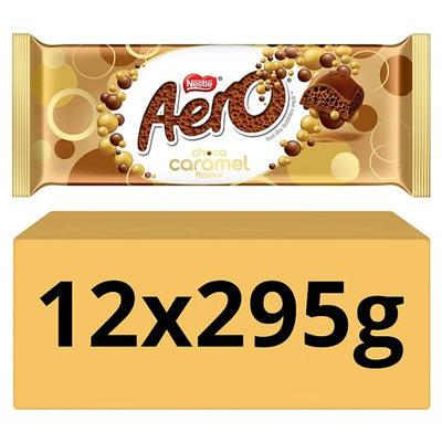 Aero Giant Choco Caramel Chocolate Bars 295g (Pack of 12)
