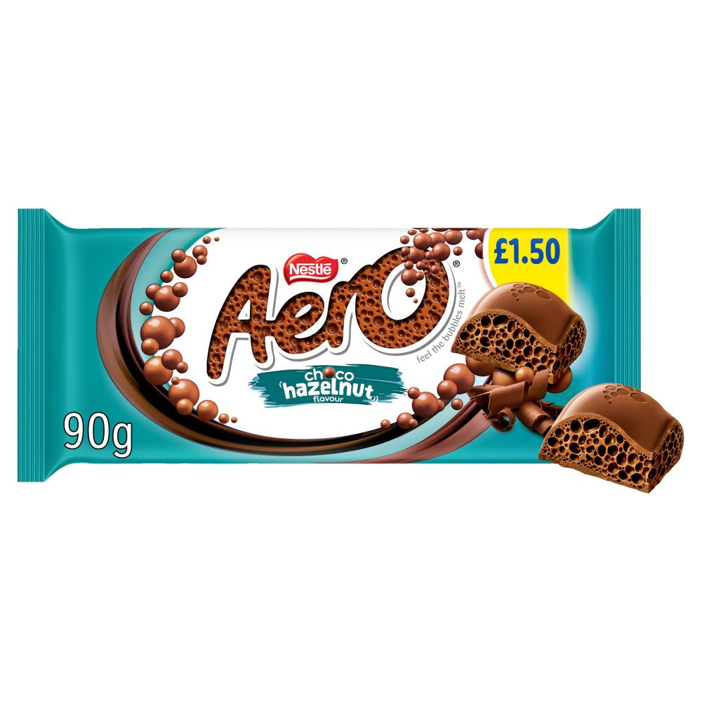 Aero Hazelnut Chocolate Sharing Bar PMP 15 x 90g Full Box