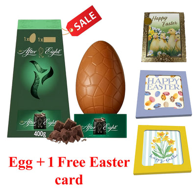 After Eight Dark Mint Chocolate Easter Egg (400g) with FREE One Easter Greeting Card