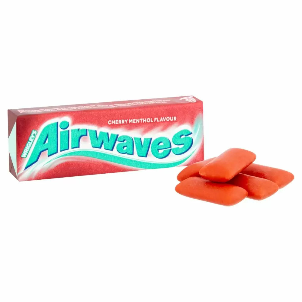 Wrigley's Airwaves Cherry Menthol Sugar Free Chewing Gum 10 Pieces 14g (Box of 30) - WingsMart