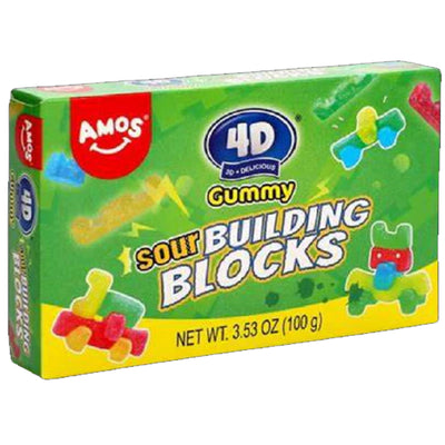 Amos 4D Sour Gummy Building Blocks 100g