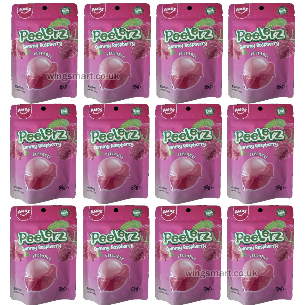 Amos Peelerz Peelable Gummy Fruit Candy 65g x 12 – Choose Your Flavour