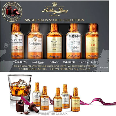 Anthon Berg Single Malt Whisky Chocolate Liqueurs 5 Piece | 78g