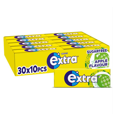 Extra Apple Flavour Sugar Free Chewing Gum 10 Pieces (Box Of 30)