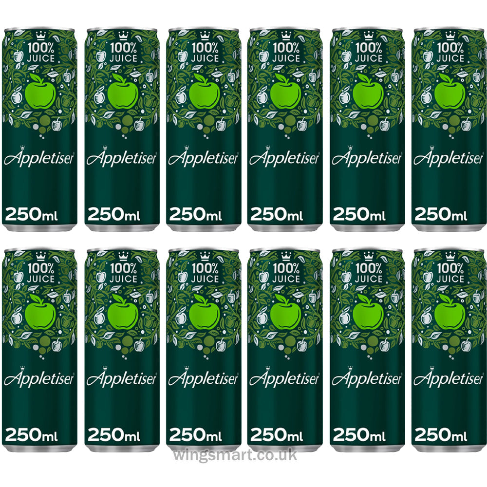 Appletiser Sparkling Apple Drink 250ml – 12 & 24 Cans Refreshing Fizzy Apple Juice