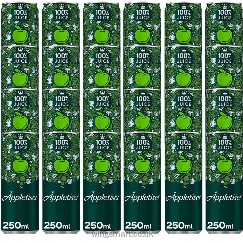 Appletiser Sparkling Apple Drink 250ml – 12 & 24 Cans Refreshing Fizzy Apple Juice