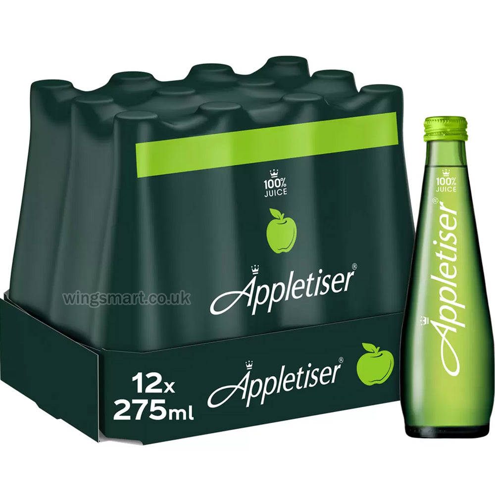 Appletiser Sparkling Apple Juice 275ml Glass Bottles – Pack of 12 Crisp & Refreshing Drink
