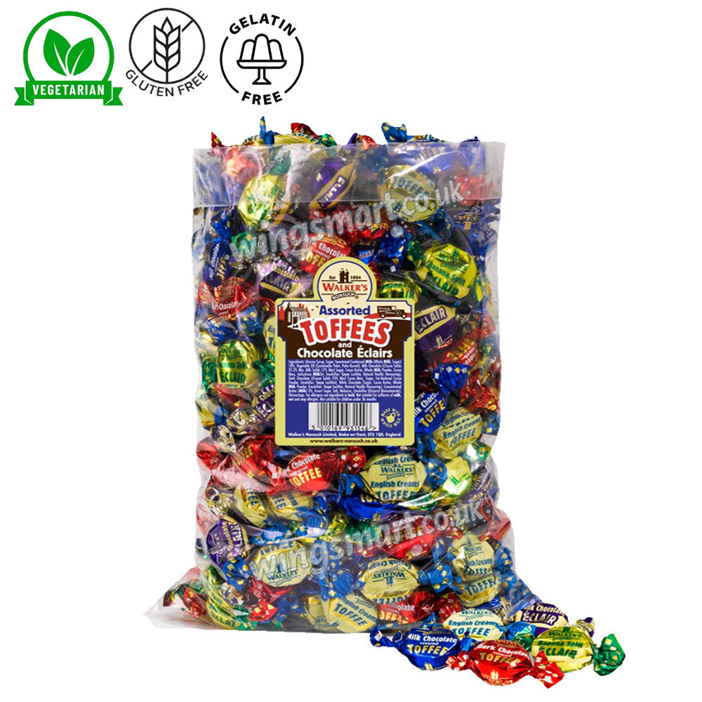 Walker’s Nonsuch Assorted Toffees & Eclairs 2.5kg Mixed Classic Toffee Selection