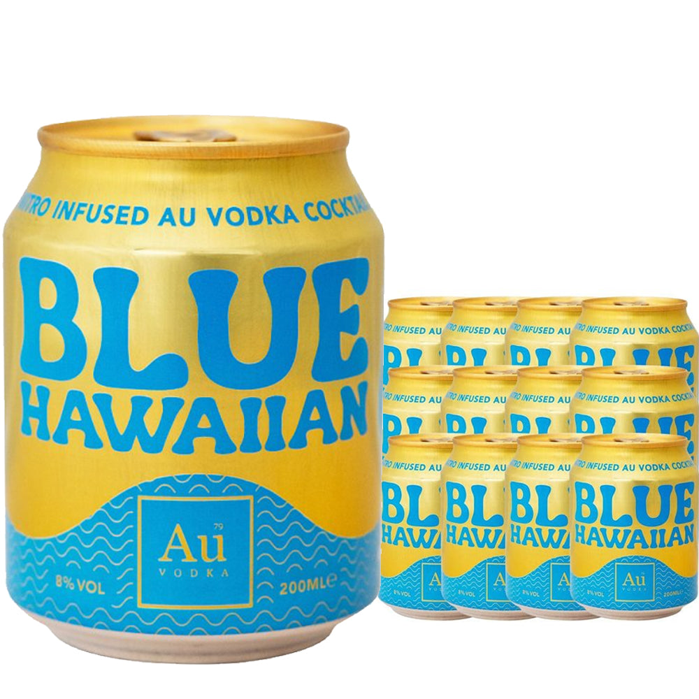 Au Vodka Blue Hawaiian 200ml (Case of 12)
