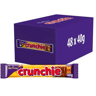 Cadbury Crunchie Chocolate Bar 40g (24 or 48 bars)