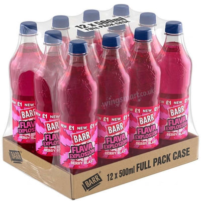 BARR Berry Blast Sugar Free Soft Drink 500ml (Pack of 12)