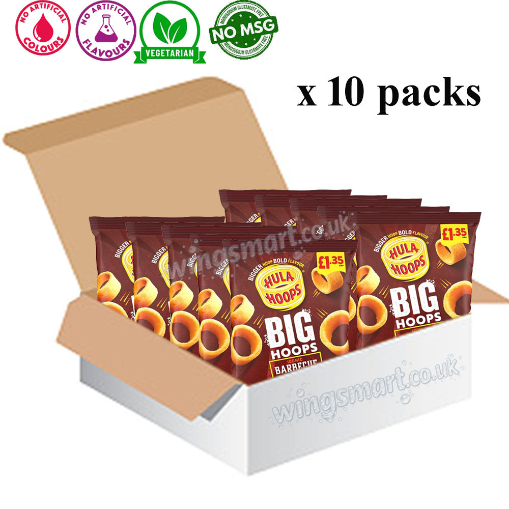 Hula Hoops Big Hoops 70g Crisps – BBQ Beef, Salted & Salt & Vinegar Assorted Flavours