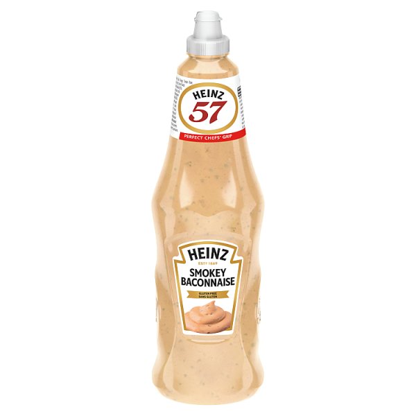 Heinz Smokey Baconnaise 1L – Smoky Flavoured Foodservice Mayo Sauce (6 Packs)