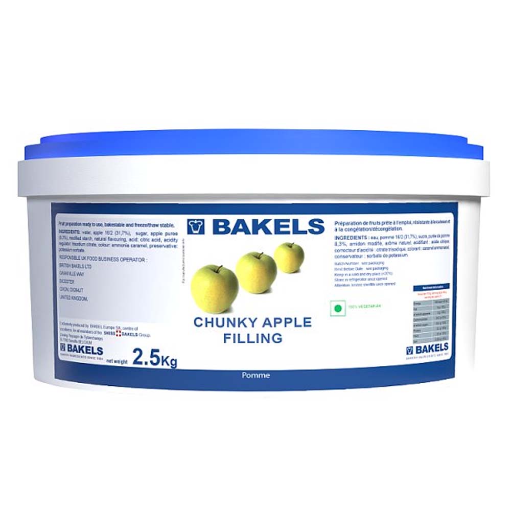 Bakels Fruit Filling 2.5kg – Dark Cherry, Red Cherry & Chunky Apple Baking Fillings