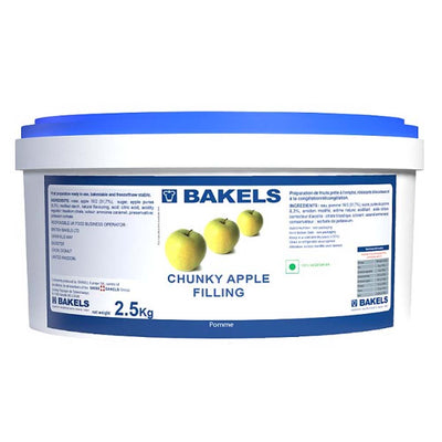 Bakels Fruit Filling 2.5kg – Dark Cherry, Red Cherry & Chunky Apple Baking Fillings