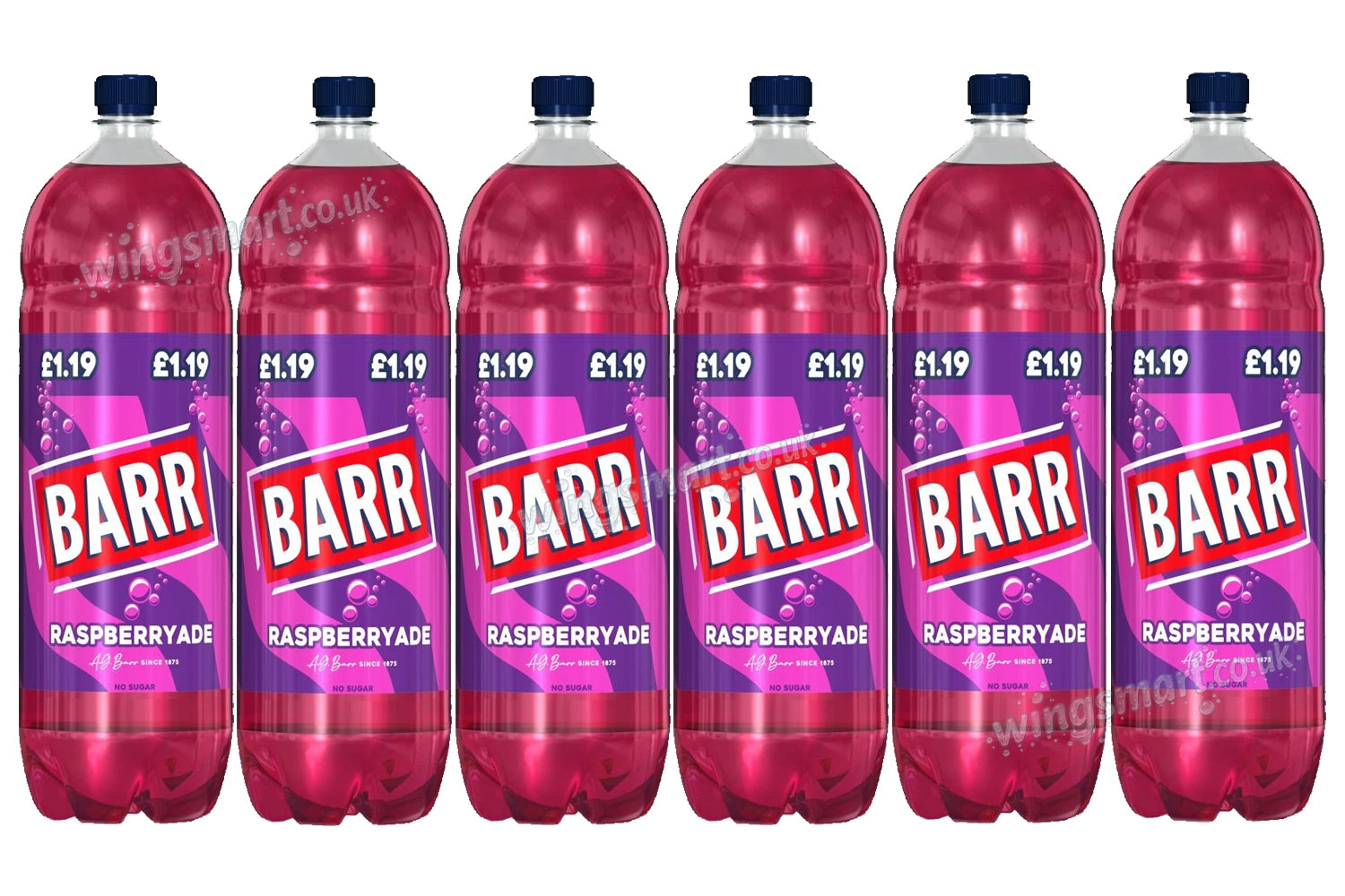 Barr Raspberryade 2L Pack of 6 Fizzy Soft Drink Case – WingsMart