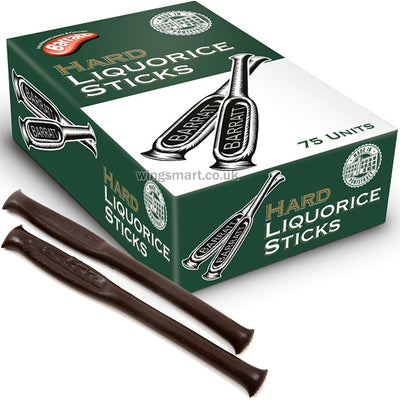 Barratt Traditional black Hard Liquorice 75 x 15.5g Sticks