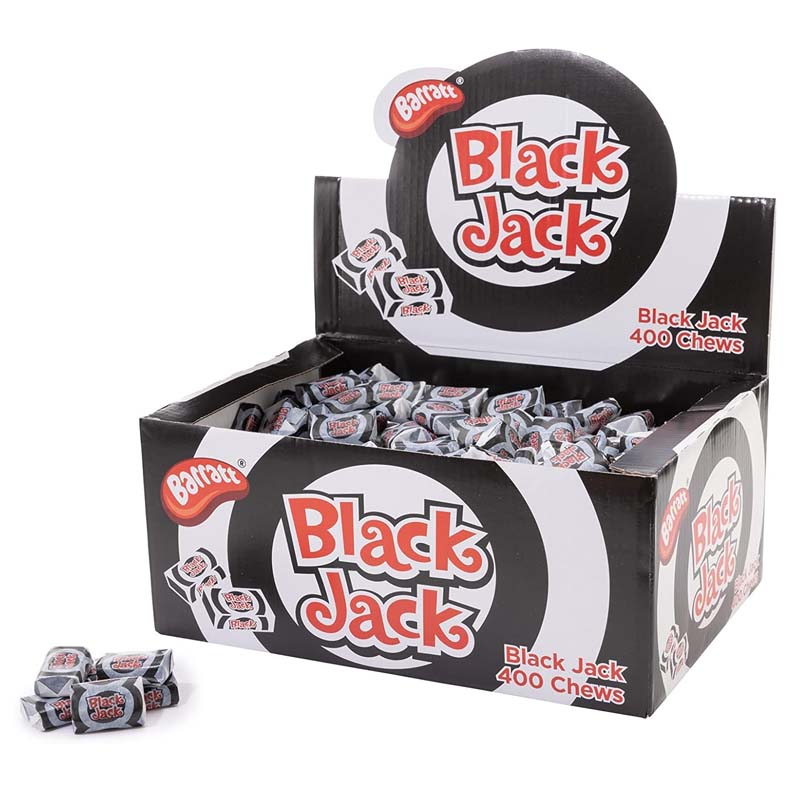 Barratt Black Jack Chews 400 Pieces Box (Classic Aniseed Retro Sweets)