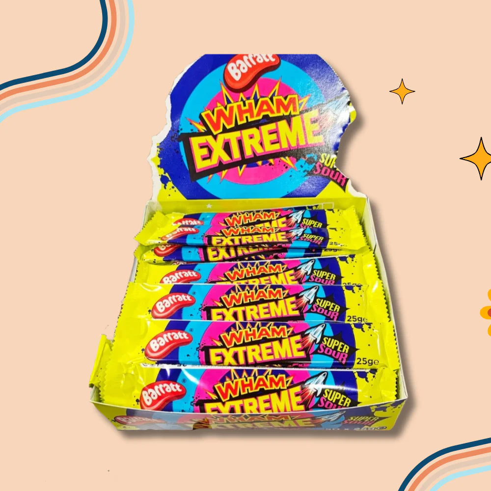 Barratt Wham EXTREME 25g Chew Bars - 50 Count