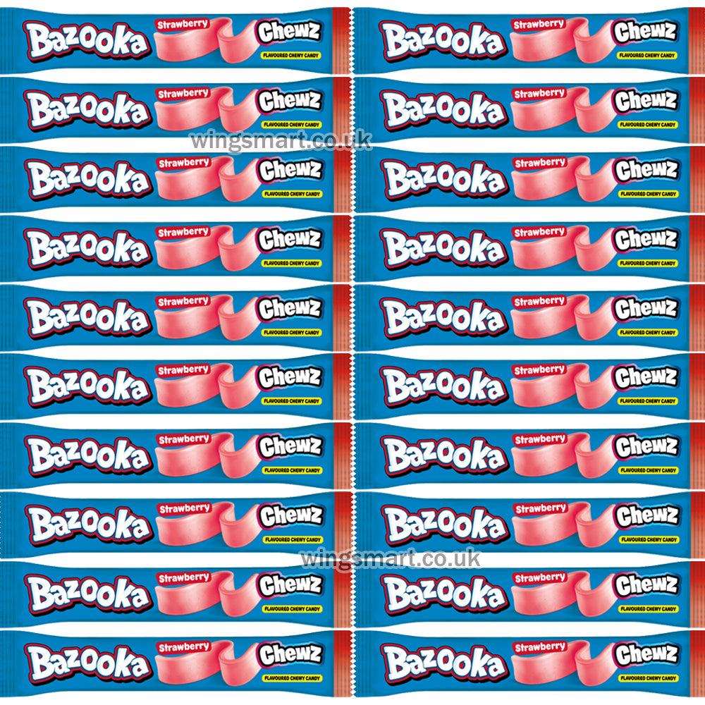 Bazooka Chewz Assorted Flavour Chew Bars ( Pack of 20 )