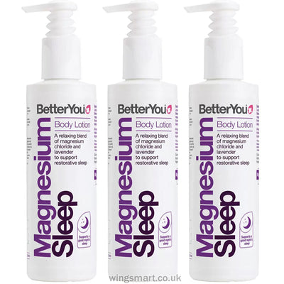 BetterYou Magnesium Sleep Lotion, 3 x 180ml