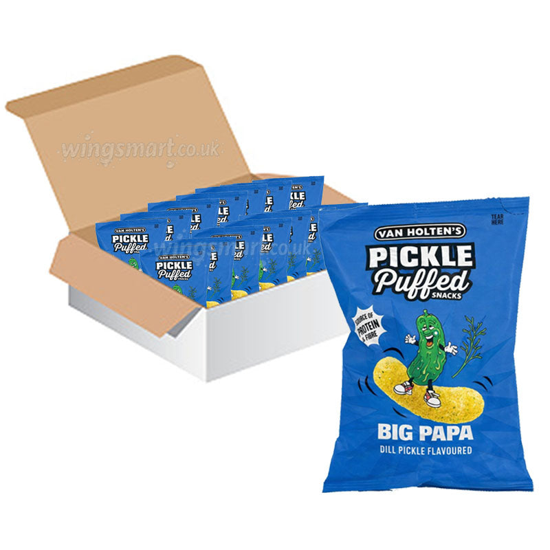 Pickle Puffed Assorted Snacks Box – Van Holten’s Hot Mama Garlic Joe Big Papa 14x50g PMP