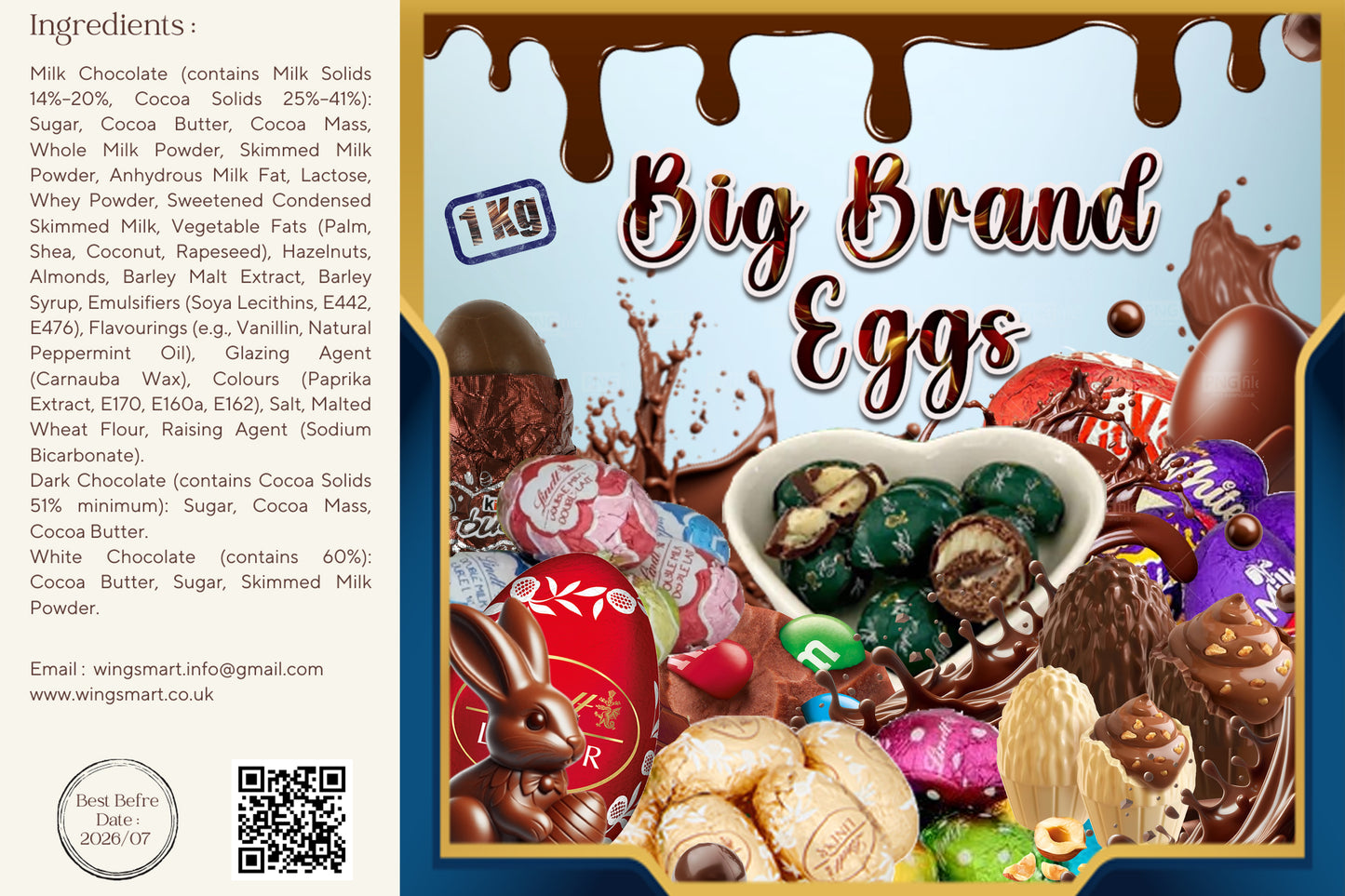 Big Brand Eggs 1kg Tub