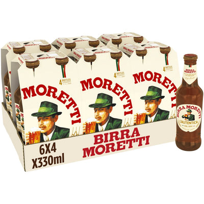 Birra Moretti Premium Lager Beer Bottle 24x330ml