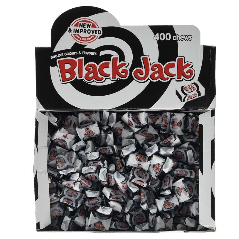 Barratt Black Jack Chews 400 Pieces Box (Classic Aniseed Retro Sweets)