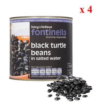 Ivorys Ledoux Fontinella Black Turtle Beans in Salted Water 2.5kg