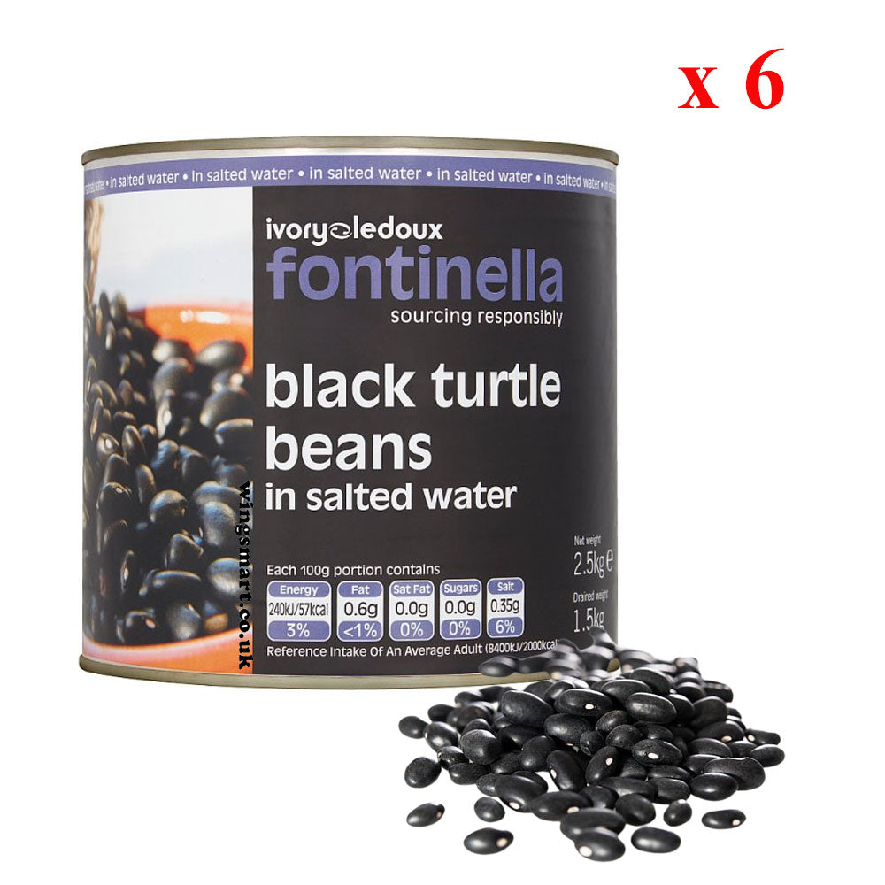 Ivorys Ledoux Fontinella Black Turtle Beans in Salted Water 2.5kg