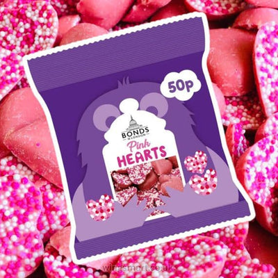 Bonds Pink Hearts Treat Bags 40g 50p PMP (Box of 20)