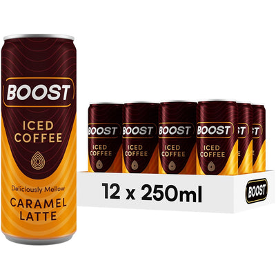 Boost Iced Coffee Caramel Latte 250ml (Pack of 12)