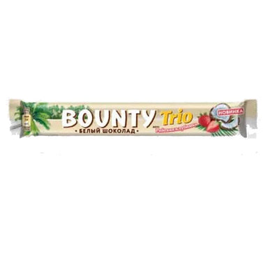 Bounty Trio Strawberry Chocolate Bar with Coconut & Strawberries – 24 x 78g