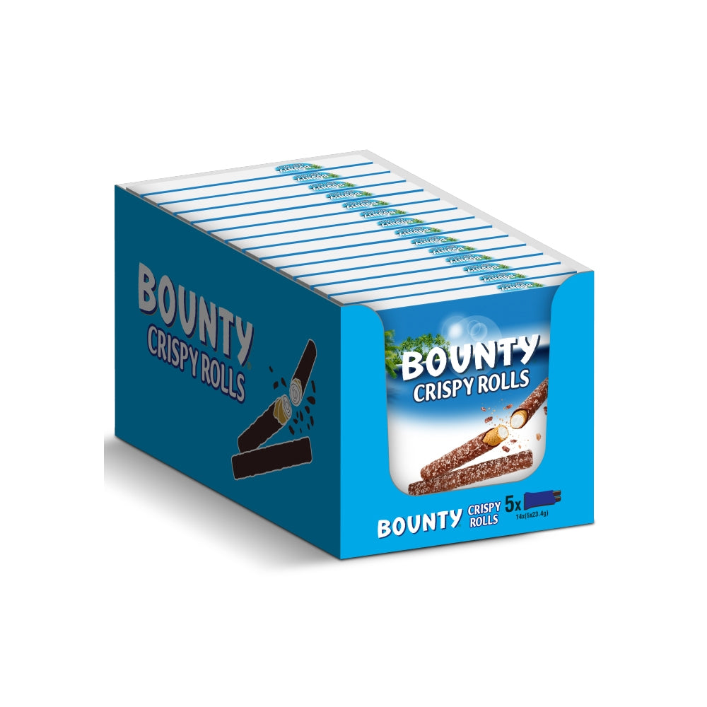 Bounty Milk Chocolate & Coconut Crispy Rolls 5 Pack 117g
