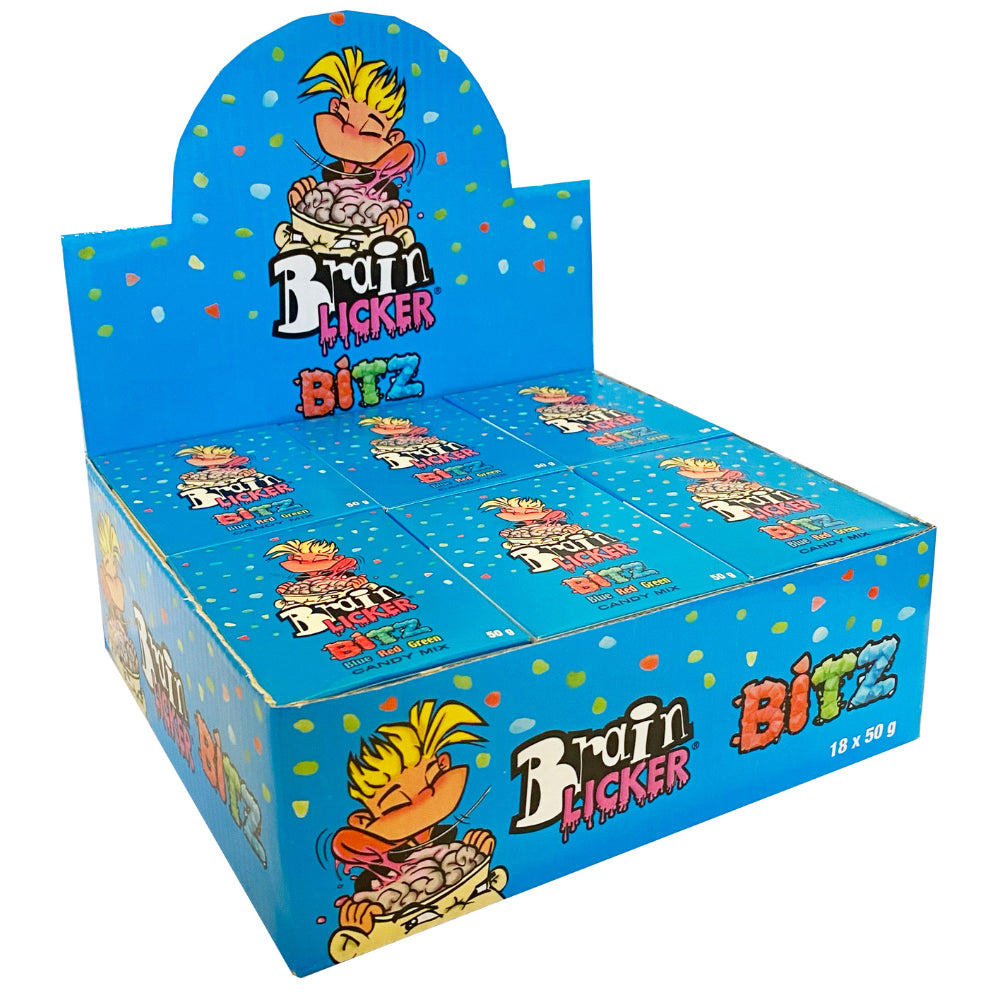 Brain Licker Bitz – Sour Candy Box (18 x 50g Packs)