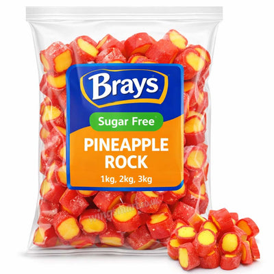Brays Sugar Free Pineapple Rock Candy (1kg, 2kg, 3kg)