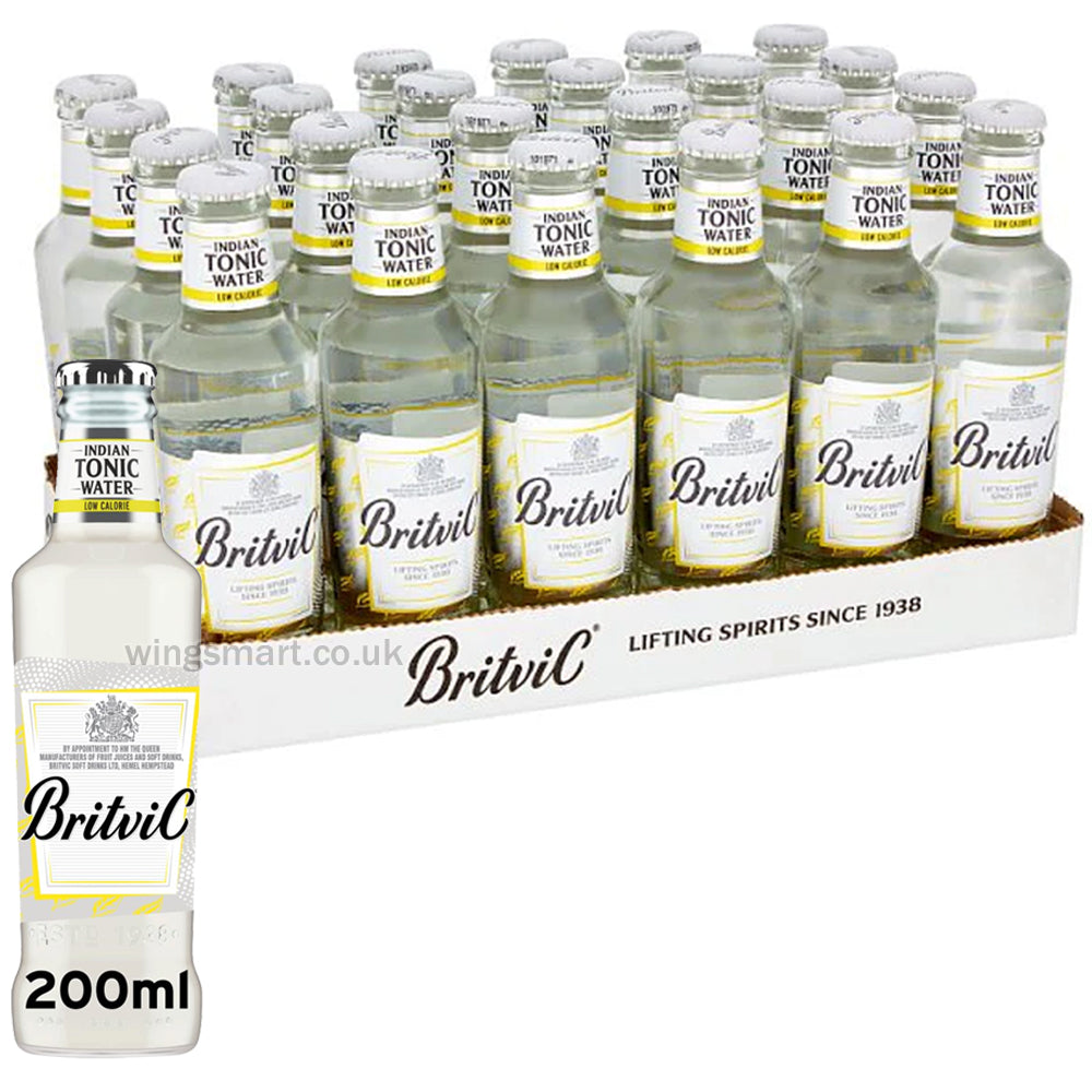 Britvic Indian Tonic Water Low Calorie Bottles 200ml (Case of 24)