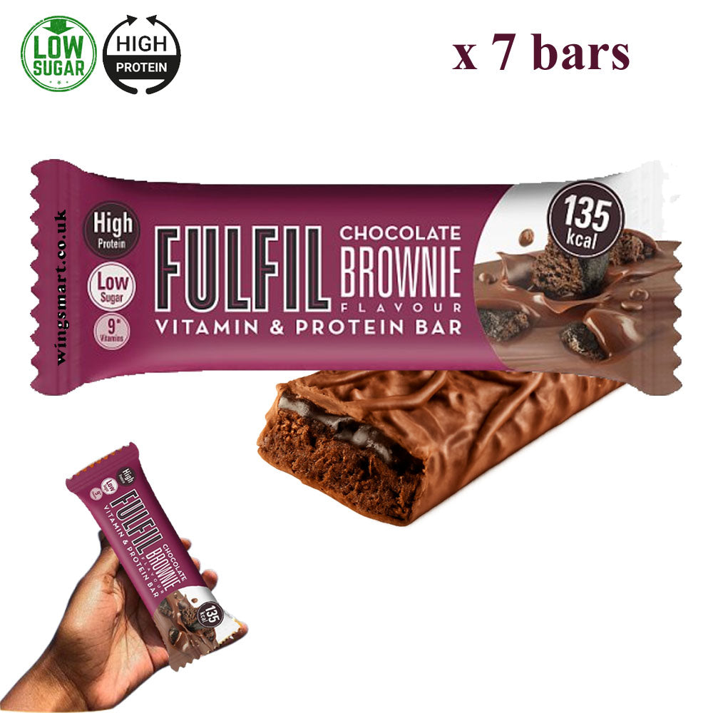 FULFIL Vitamin & Protein Bars 40g Chocolate Peanut Butter, Salted Caramel, Peanut & Caramel & Brownie Flavours