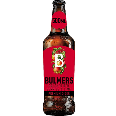 Bulmers Crushed Red Berries & Lime Cider Bottle 4% ABV 500ml (Case of 12)