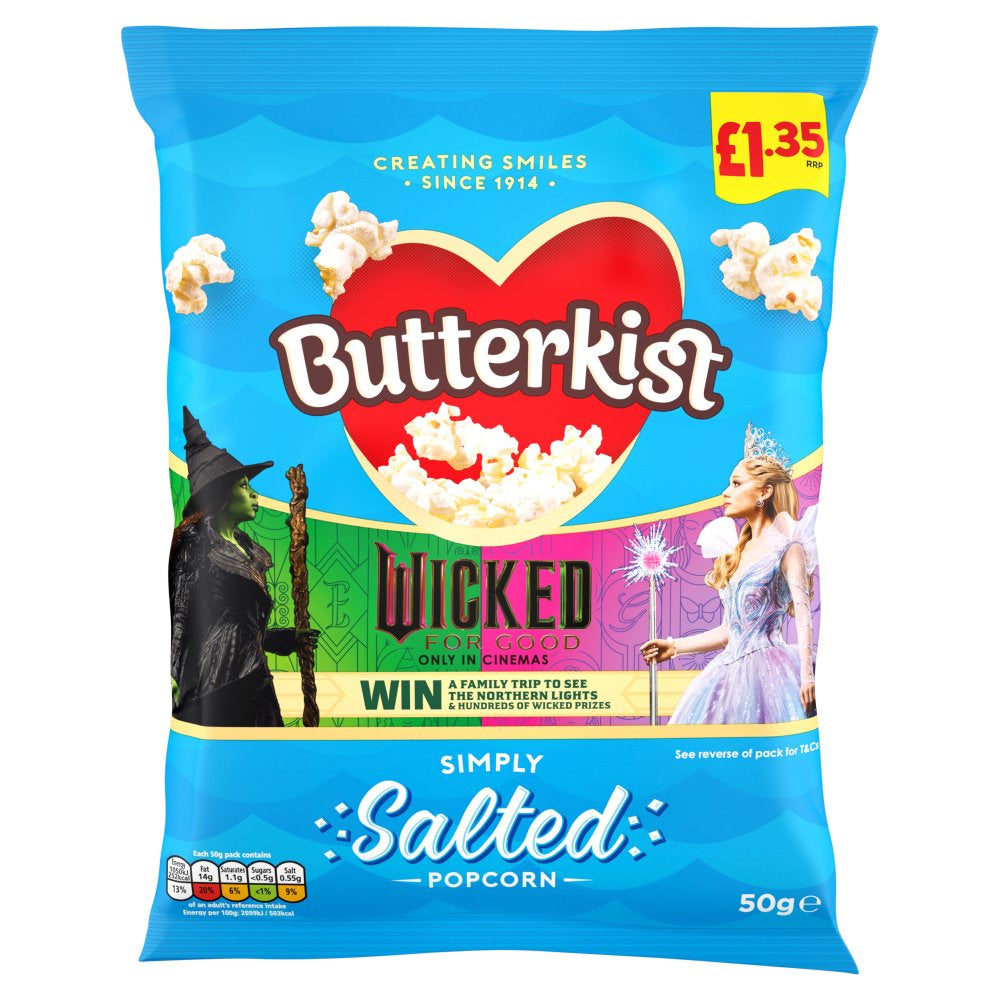 Butterkist Simply Salted Popcorn 50g PMP (Box of 15)