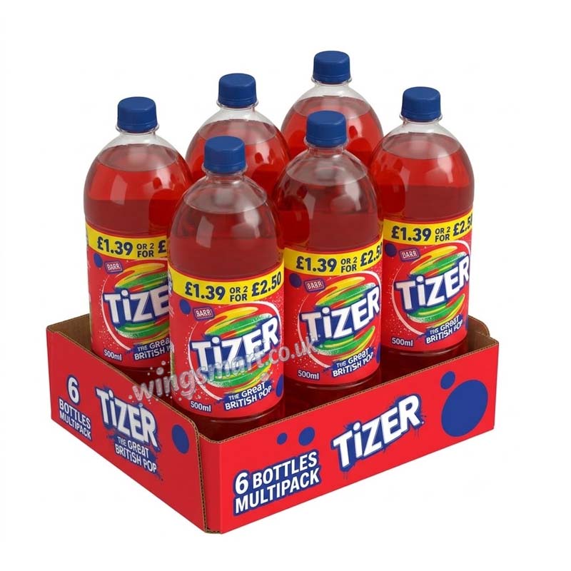 BARR Tizer Soft Drink 2L Bottles Pack of 6 Full Box
