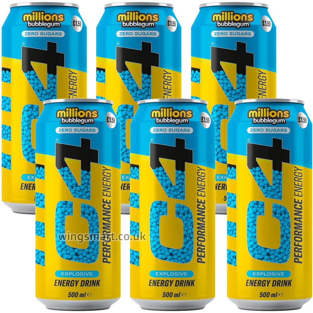 C4 Performance Millions Bubblegum Energy Drink 500ml